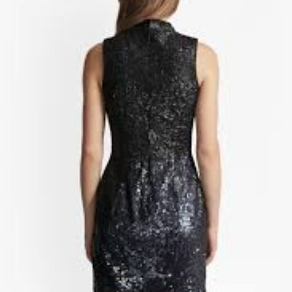 FRENCH CONNECTION BLACK SEQUIN MINI DRESS - Picture 4 of 4